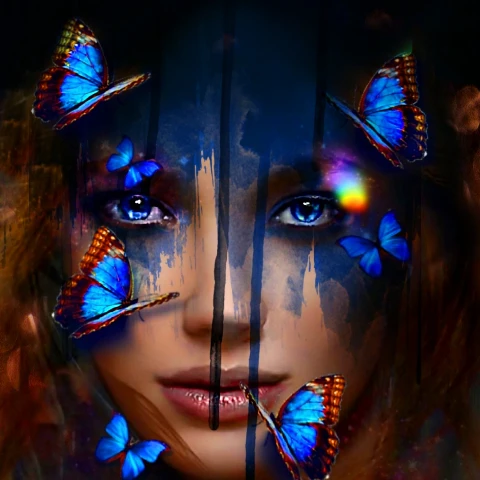 #myoriginalwork,#srcbluebutterflies,#bluebutterflies,#topten