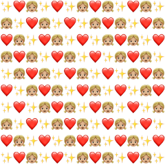 interesting foryou freetoedit aesthetic tumblr emoji emojibackgrounds emojiwallpaper red hearts stars kids