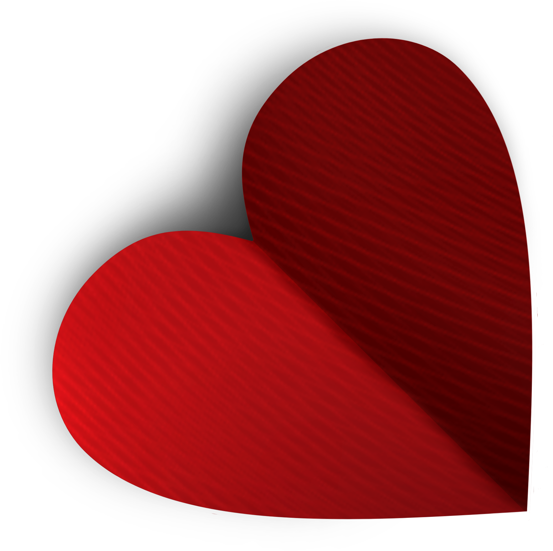 Heart Paper Folded Red Valentine Sticker By Nancyspasic