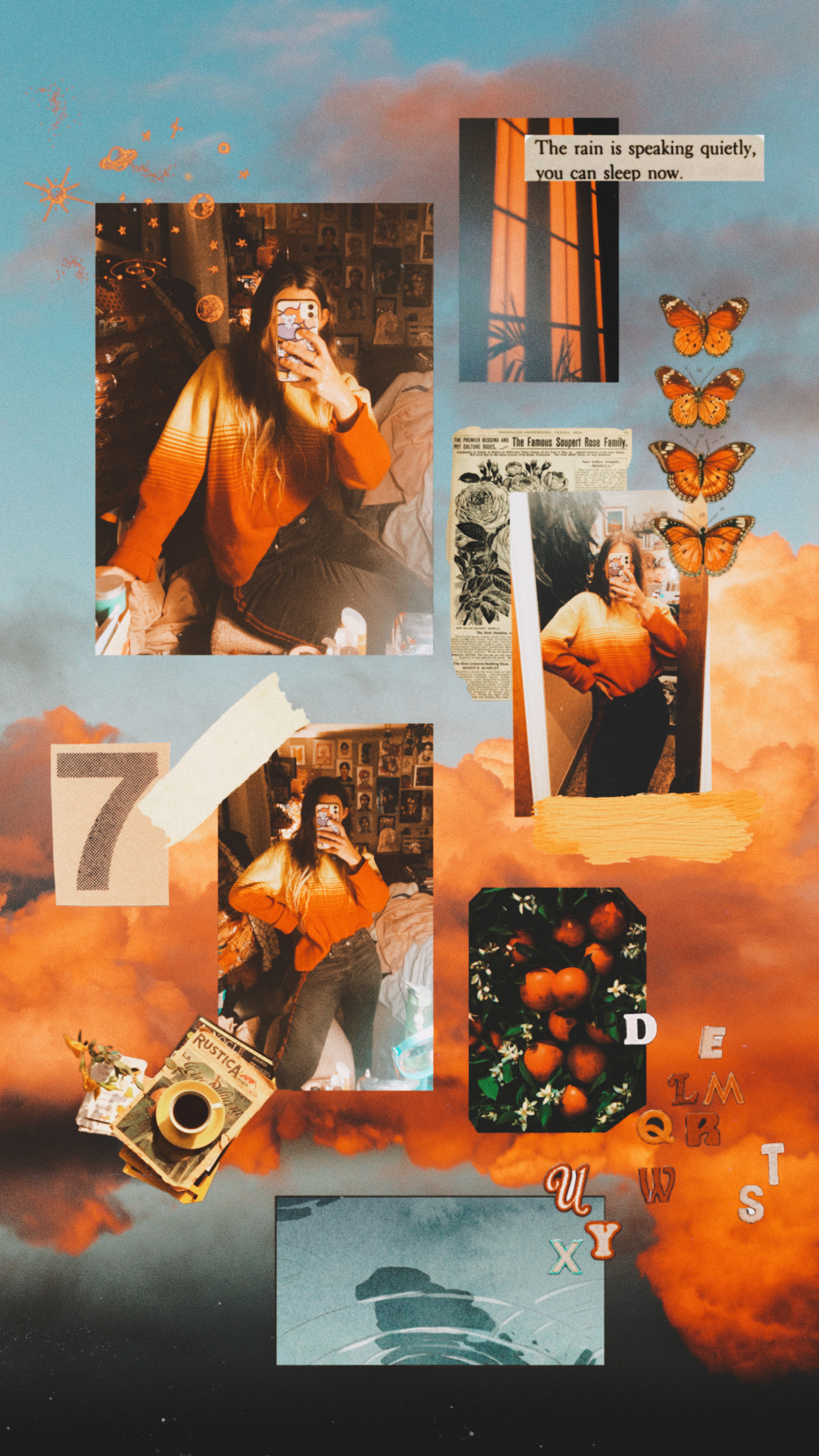 orange 🍊 @kittylouu on insta #ootd #fashion #collage #photography #art #orange 