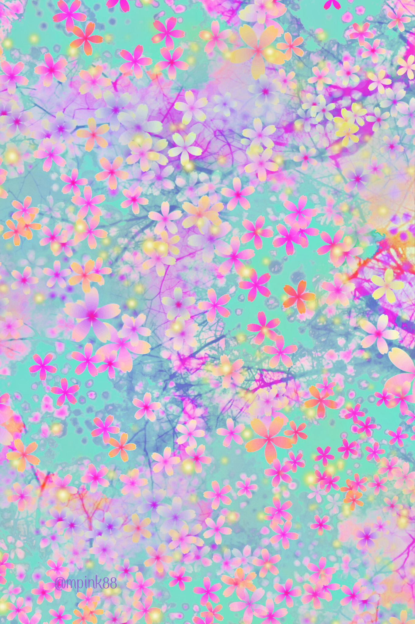 #freetoedit @mpink88 #glitter #sparkle #galaxyeye #sky #flowers #floral #cherryblossoms #colorful #pastel #fireflies #lights #neon #vintage #cute #girly #n