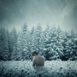 picsart madewithpicsart surrealism fantasy winter cold photomanipulation freetoedit