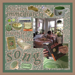 moodboard aesthetic png niche green sage