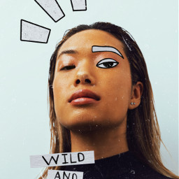 freetoedit girl wildlife collage text asiangirl
