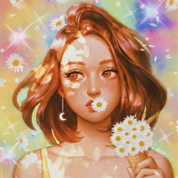 myedit edit art myart girl daisy cute rcchamomilesanddaisies chamomilesanddaisies freetoedit