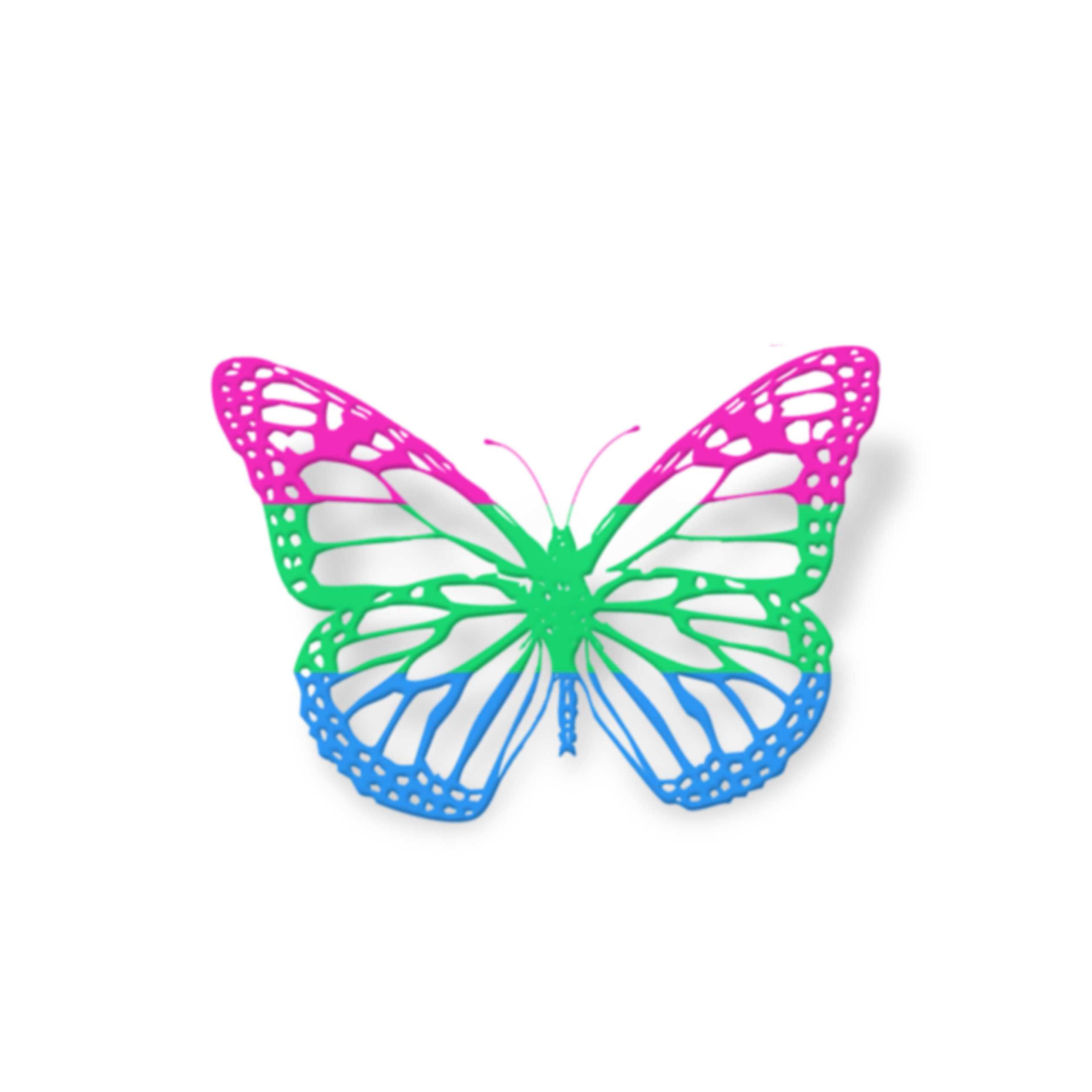 polysexual pride gay butterfly sticker by eggmcmuffinrat
