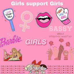 girls girlpower sassy pink fightlikeagirl internationalwomensday2021 female freetoedit
