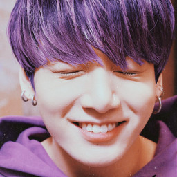 bts jeonjungkook kookie purple purplehair wallpaper kpop idol freetoedit