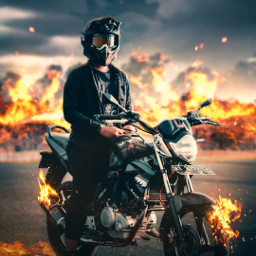 visualsofsom fire bikeride biker rider featuredimages explore verifyme picsart visualarts freetoedit