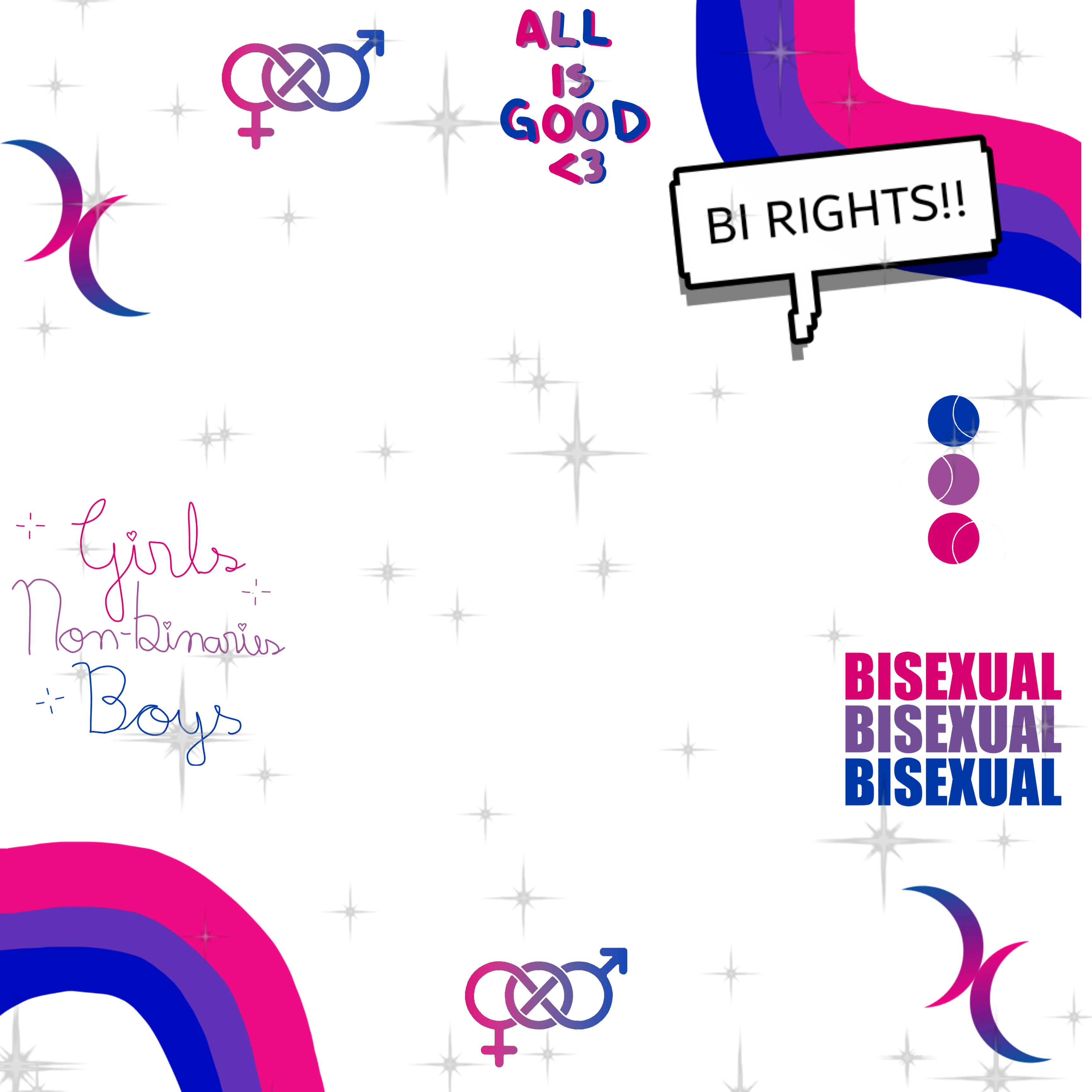 Bisexual Bisexuality Bissexual Sticker By Julesclai