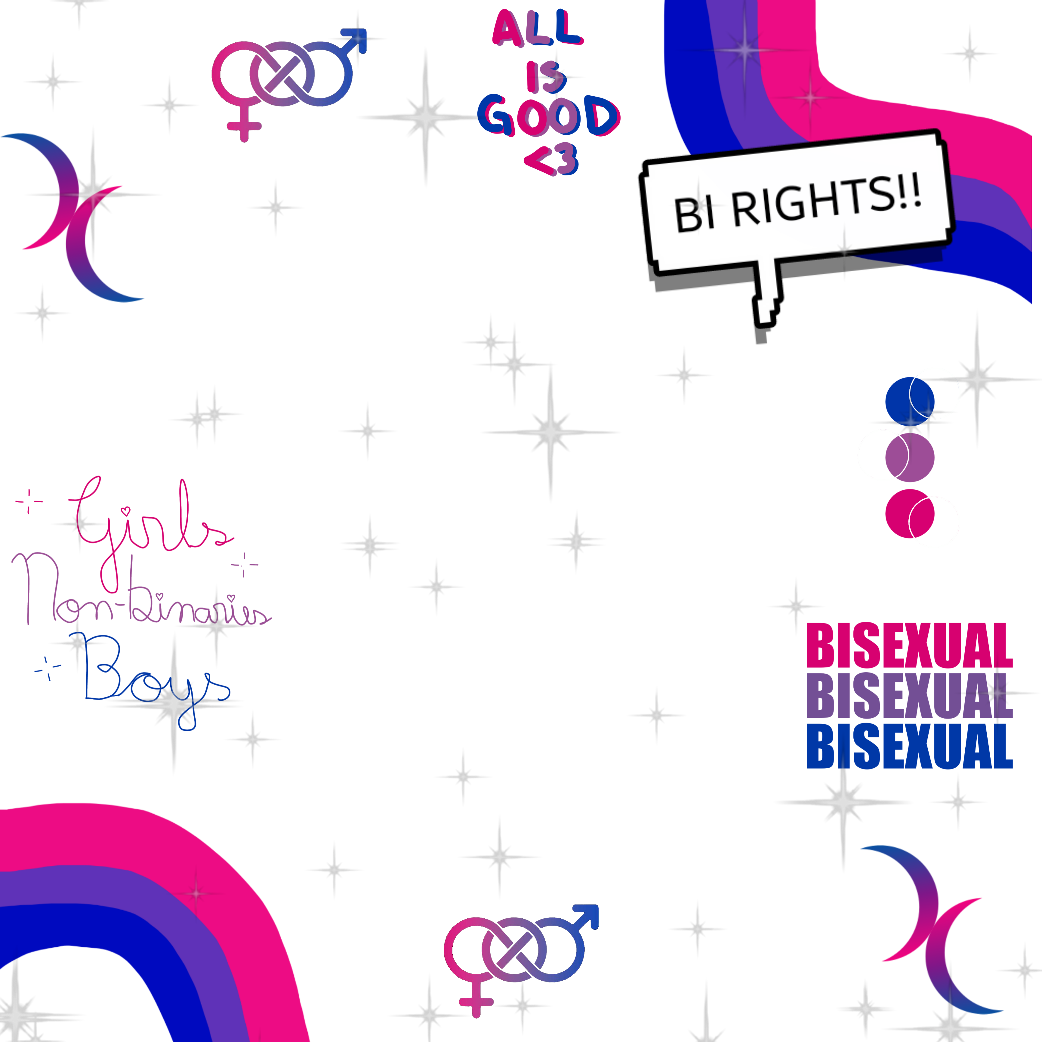 Bisexual Bisexuality Bissexual Sticker By Julesclai 7210