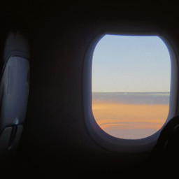 photography sunset plane window travel freetoedit