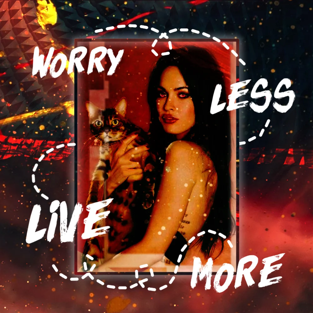 #worryless #live #meganfox #red