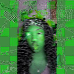 gothcore edgy green freetoedit