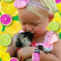 girl lemons pet dog kiss ecdeliciousbackgrounds freetoedit