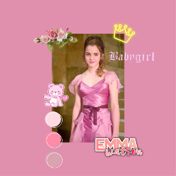 emmawatson hermionegranger belle aesthetic aestheticwallpaper pink backgroung replay picsart freetoedit piaeditz