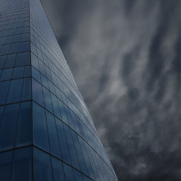 clouds sky building windows reflections freetoedit