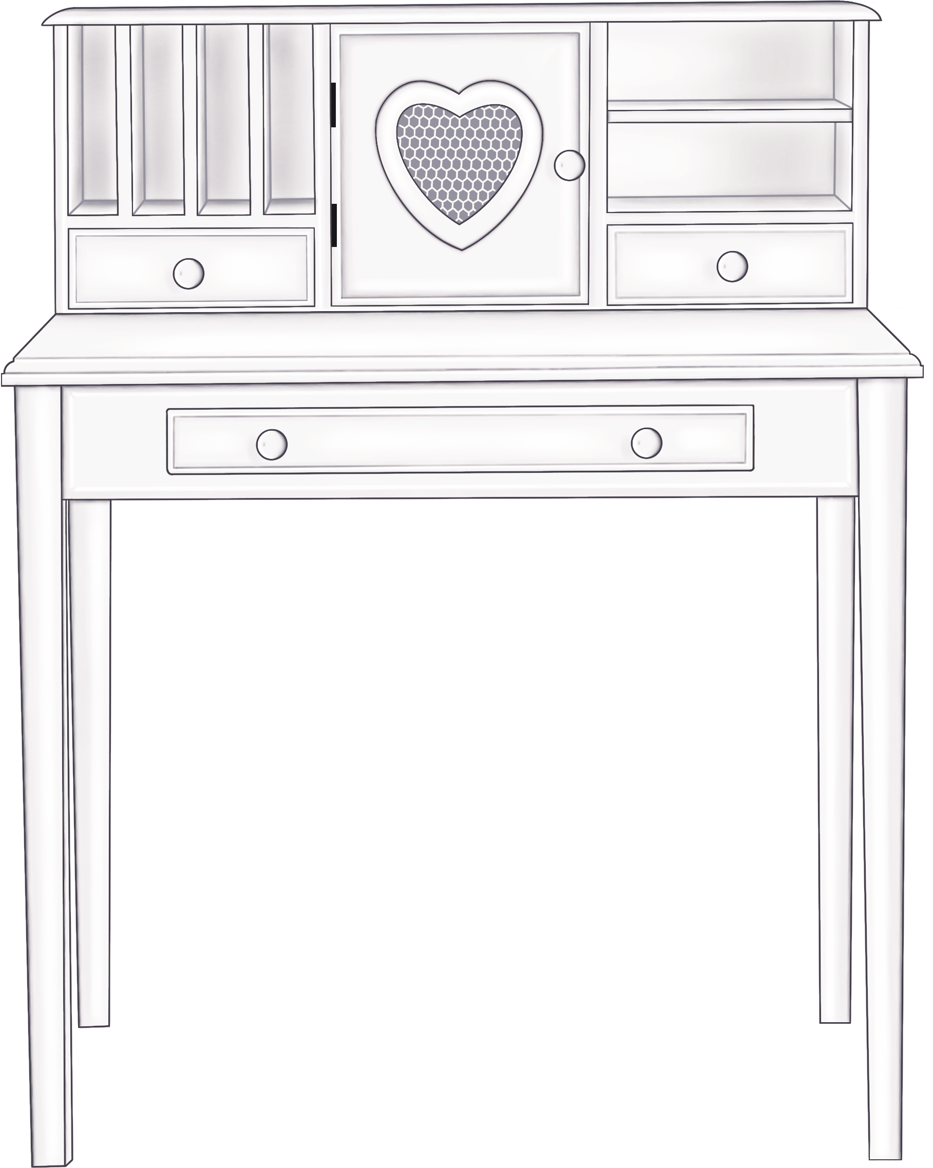 desk dressingtable white furniture sticker by stacey4790