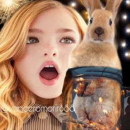 girl surprise jar rabbit ircmagicfairyjar magicfairyjar freetoedit