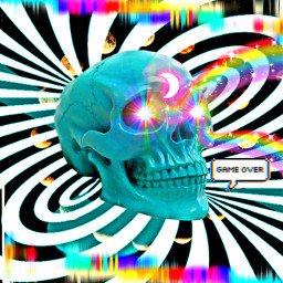skull trip hue psy collage lsd abstractart render collagecreate create inspire illusion dayzeart cutandpastecollage freetoedit