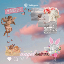 angel aesthetic frame instagram post freetoedit picsart modernart