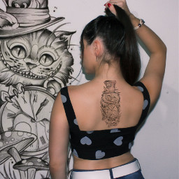 freetoedit tattoo tatuagem tatuagemfeminina girl tumblr aliceinwonderland alicenopaísdasmaravilhas picsart picsartedit