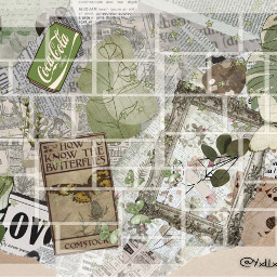 yxllxw collage cute vintage green aesthetic freetoedit