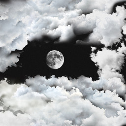 black aesthetic startfromscratch moon clouds challenge freetoedit