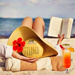 june2021calendarstickerremixchallenge beachday happyjune2021 hellosummer relaxing womanreading book drink beachtowel seagullsinflight srcjunecalendar2021 junecalendar2021 freetoedit