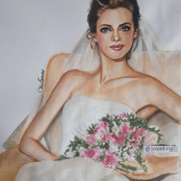 drawing watercolors bride😍❤🎨🖌 bride