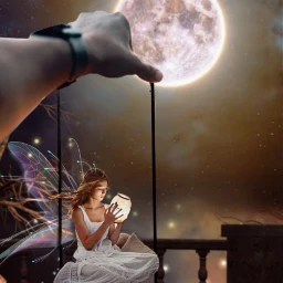 fairy light swing fairylight magical night lamp moon stars magic freetoedit ircthemagiclamp themagiclamp