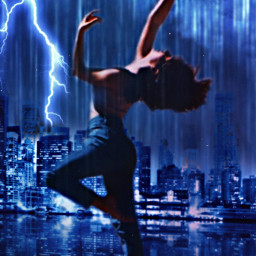 dancer rain raining lightning bulidings dancingintherain freetoedit ircdancinginthedesert dancinginthedesert