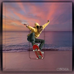 cellphone design sunset beach colorful skateboarder editbyme freetoedit unsplash ircdesignthephonecase designthephonecase