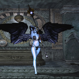 freetoedit legacy_of_kain defiance blood_omen soul_reaver blue_skin ancient_race woman female wings magic vampire angel
