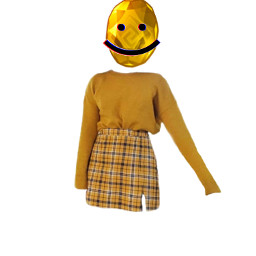 oc yellow gems skirt sweater smileyface weirdcore weirdcoreoc