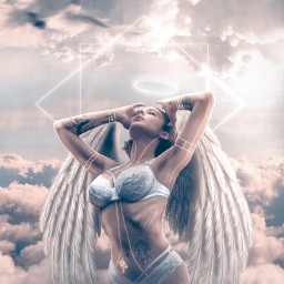 angel magic girl visual visualart fhotoshop tattoo edit light relax art artwork neon design god sky freetoedit