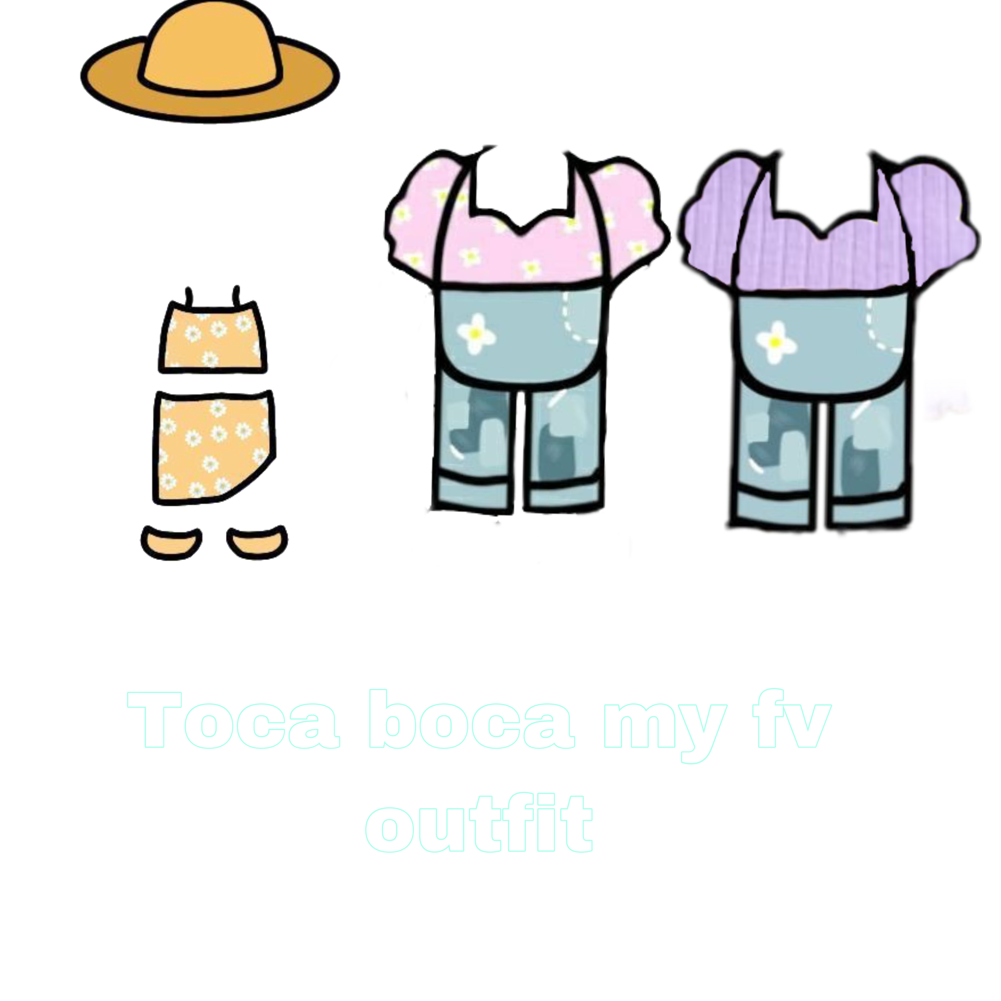 Toca Boca Character Outfit Sticker
