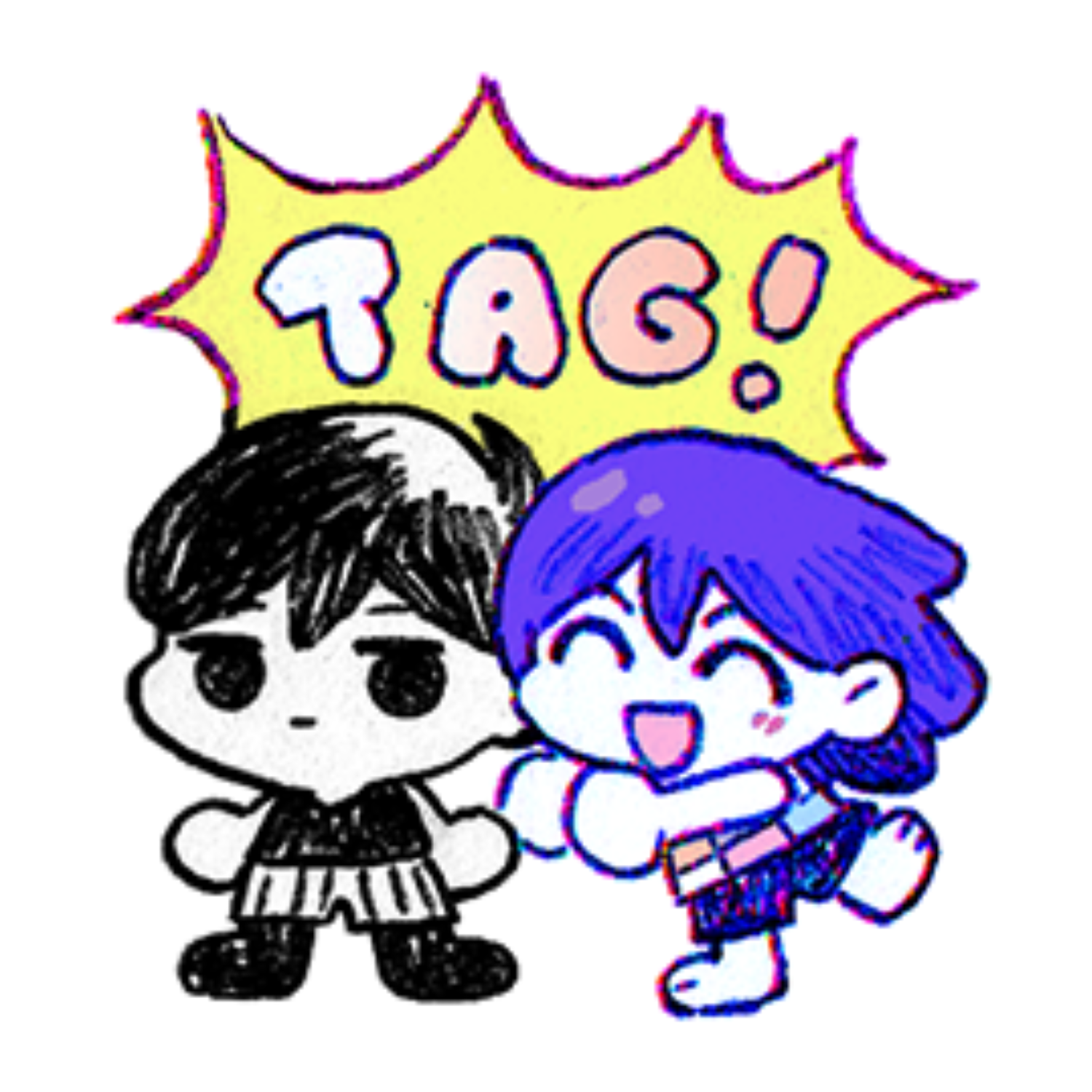 freetoedit omori basil kel mari aubrey sticker by 2201100xx