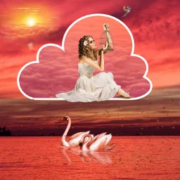 freetoedit freebird surreal woman cage bird unsplash eccottonclouds2021 cottonclouds2021