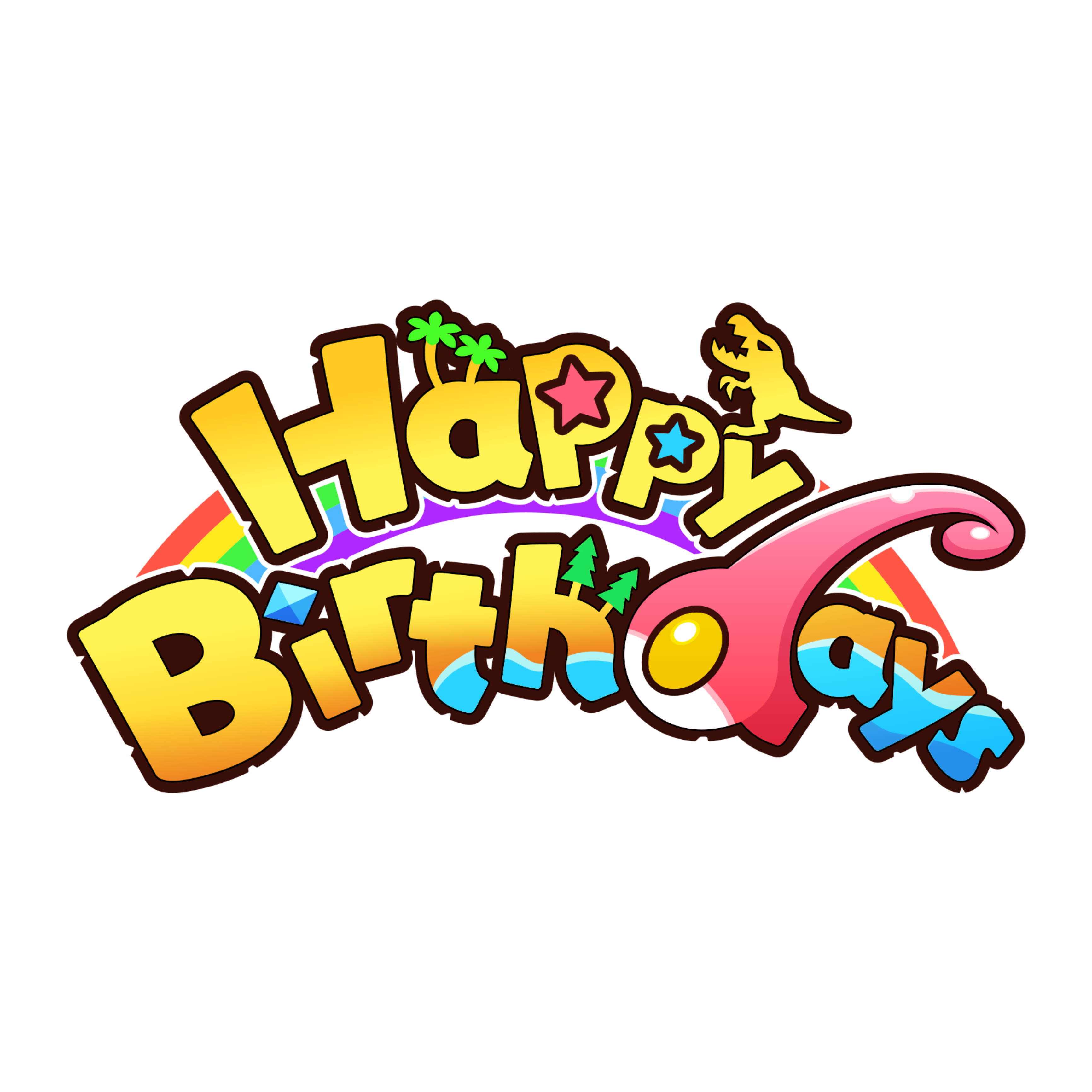 happybirthday happy birthday logo sticker by @bethsmoxie1