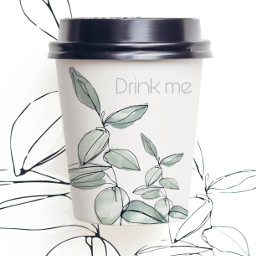 freetoedit ircdesignthecup designthecup drink drinkme coffee tasty leaves vintage white design lattemacchiato