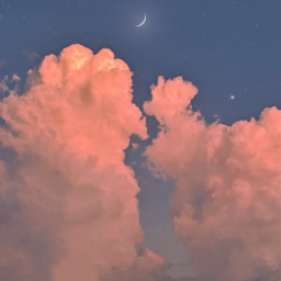 aesthetic aestheticedit aesthetictumblr sky clouds moon stars cloud moonlight skyline glitter freetoedit