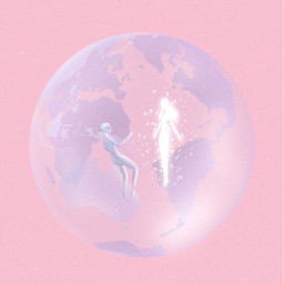 pink backround interesting party earth
