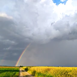 olesya_haiduk rainbow rain field colours pcoutside outside