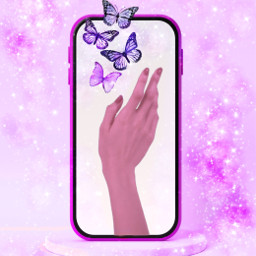 freetoedit purple butterfly galaxy pink glitter irconmyphonescreen onmyphonescreen