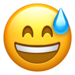 emoji emojiiphone iphone smile happy allemoji ios aesthetic laughing sweat nervous