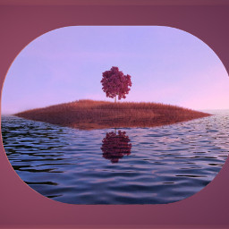 myedit remixit mirroreffect water island tree frame freetoedit local