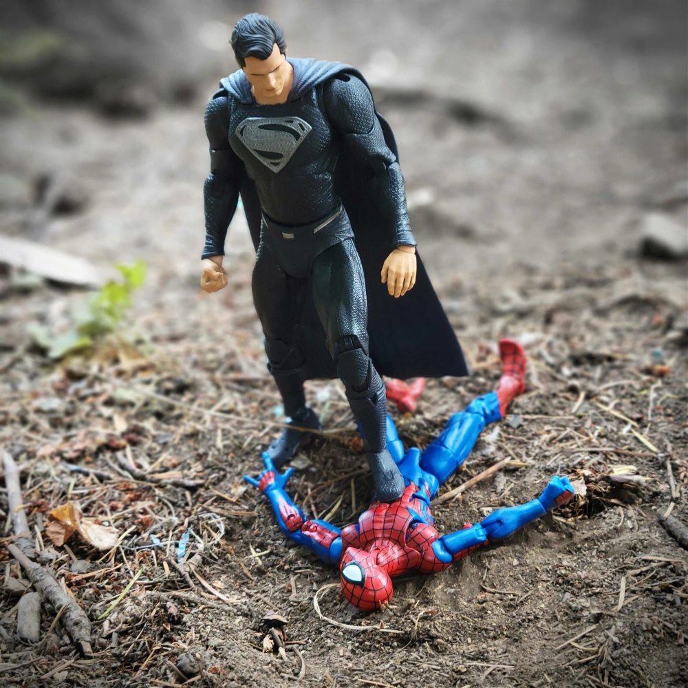 #toyphotography #superman#spiderman