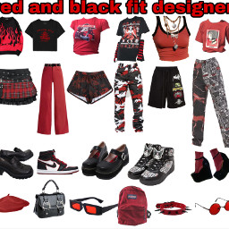 freetoedit redandblack clothes fit outfit icebreakers