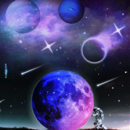 paralleluniverse imagination galaxy night starrynight illustration planet astronaut solarsystem moon picsartedit picsarteffects artwork artistic freetoedit